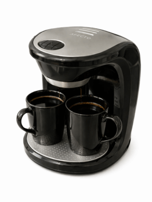 Koffiezetapparaat inclusief twee kopjes – Compact Filter Koffiezetter – Geschikt voor 2 Kopjes