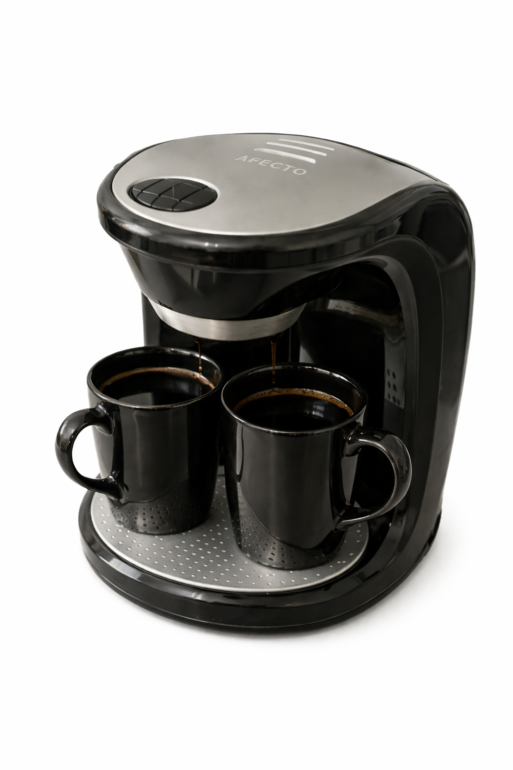 Koffiezetapparaat inclusief twee kopjes – Compact Filter Koffiezetter – Geschikt voor 2 Kopjes