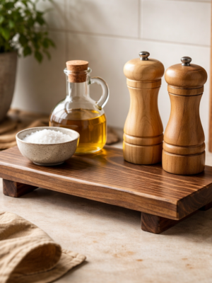 Houten Tray voor Badkamer,Keuken, Slaapkamer, Hal etc. – Plateau – Rustiek Hout – Organizer - Wastafel Accessoires